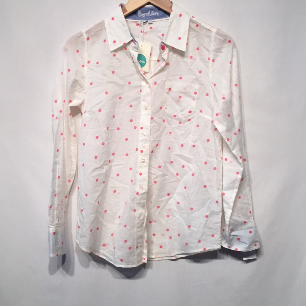 NWT Boden 100% Cotton Lightweight Button Down